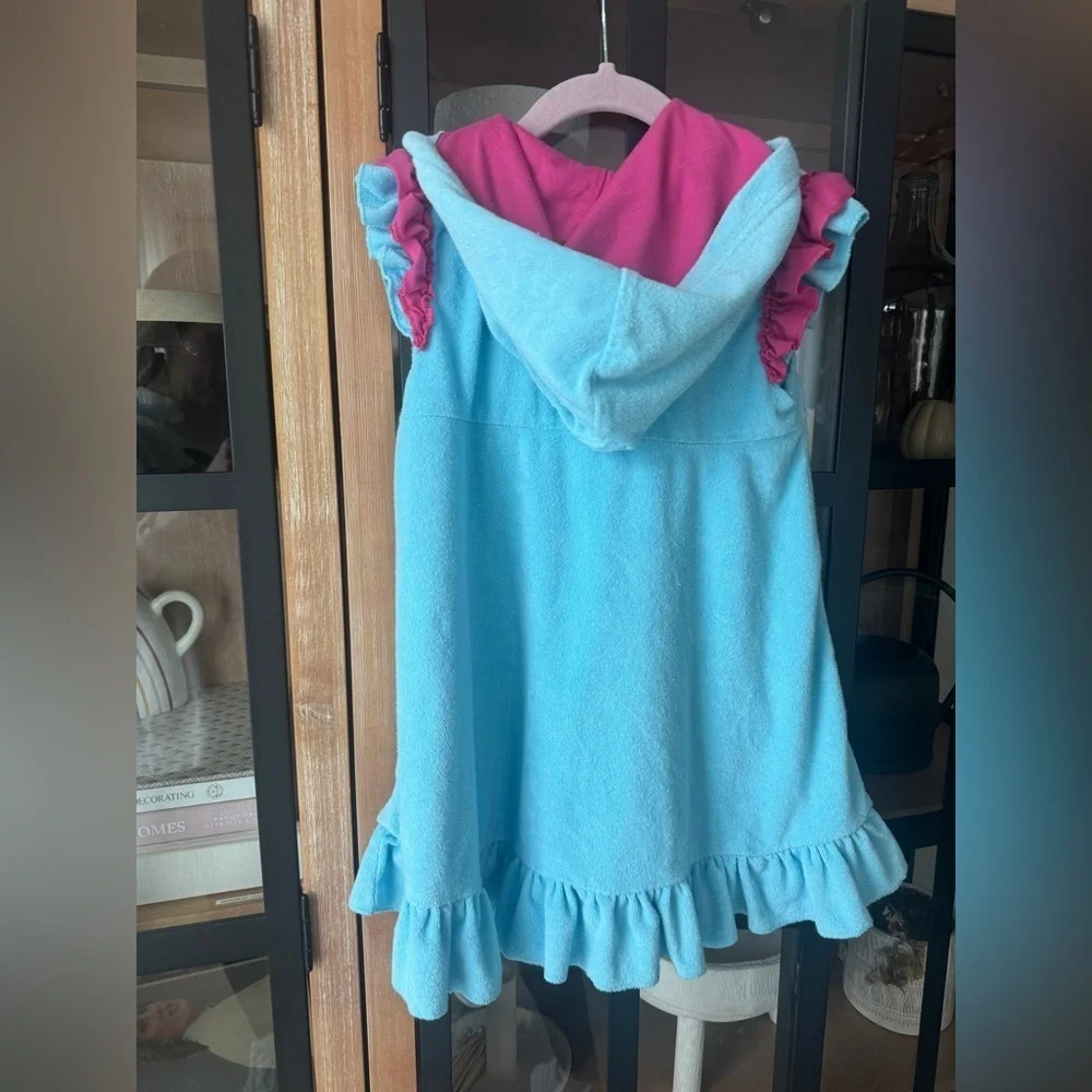 Y2K Disney ariel little mermaid coverup terry dress toddler appliqué embroidered